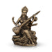 Saraswati Murti - 6 x 4 Inches | Resin Statue/ Brass Polish Saraswati Idol for Pooja/ 445 Gms Approx - Fibre Murties