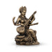 Saraswati Murti - 6 x 4 Inches | Resin Statue/ Brass Polish Saraswati Idol for Pooja/ 445 Gms Approx - Fibre Murties