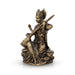 Saraswati Murti - 6 x 4 Inches | Resin Statue/ Brass Polish Saraswati Idol for Pooja/ 445 Gms Approx - Fibre Murties
