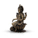 Lakshmi Idol - 7 x 5 Inches | Resin Statue/ Brass Polish Lakshmi Murti for Pooja/ 600 Gms Approx - Fibre Murties