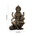 Lakshmi Idol - 7 x 5 Inches | Resin Statue/ Brass Polish Lakshmi Murti for Pooja/ 600 Gms Approx - Fibre Murties