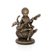 Saraswati Murti - 8 x 7 Inches | Resin Statue/ Brass Polish Saraswati Idol for Pooja/ 995 Gms Approx - Fibre Murties