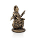 Saraswati Murti - 8 x 7 Inches | Resin Statue/ Brass Polish Saraswati Idol for Pooja/ 995 Gms Approx - Fibre Murties