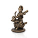 Saraswati Murti - 8 x 7 Inches | Resin Statue/ Brass Polish Saraswati Idol for Pooja/ 995 Gms Approx - Fibre Murties