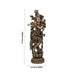 Radha Krishna Statue Pair - 14 x 4.5 Inches | Resin Statue/ Brass Polish Radha Krishna Idol for Pooja/ 2.525 Kgs - Fibre Murties