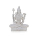 Shiva Statue Sitting On Base - 8 X 6 Inches | Resin Statue/ White Colour Shiv Statue For Home Decor And Pooja - Fibre Murties