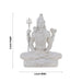 Shiva Statue Sitting On Base - 8 X 6 Inches | Resin Statue/ White Colour Shiv Statue For Home Decor And Pooja - Fibre Murties