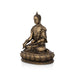 Buddha Statue - 6 x 4 Inches | Resin Statue/ Buddha Idol/ Brass Polish Buddha Murti for Pooja/ 480 Gms Approx - Fibre Murties
