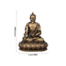 Buddha Statue - 6 x 4 Inches | Resin Statue/ Buddha Idol/ Brass Polish Buddha Murti for Pooja/ 480 Gms Approx - Fibre Murties