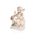 Saraswati sitting on Base Murti - 12 x 8.5 inches | Painting Marble Idol / Vagdevi Statue for pooja - Stone Murties