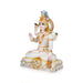 Painted Shivan Statue - 10 x 6 Inches | Sitting Shiva Idol/ Marble Murti for Pooja - Fibre Murties