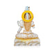 Painted Shivan Statue - 10 x 6 Inches | Sitting Shiva Idol/ Marble Murti for Pooja - Fibre Murties