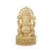 Ganesh Murti Sitting On Chowki - 9 x 5 Inches | Marble Dust Murti/ Ganpati Murti/ Vinayaka Statue for Pooja - Fibre Murties