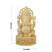 Ganesh Murti Sitting On Chowki - 9 x 5 Inches | Marble Dust Murti/ Ganpati Murti/ Vinayaka Statue for Pooja - Fibre Murties