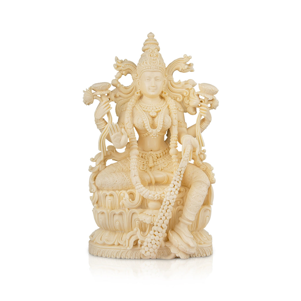 Lakshmi Idol - 15 x 4 Inches | Marble Dust Murti/ Lakshmi Murti for Pooja