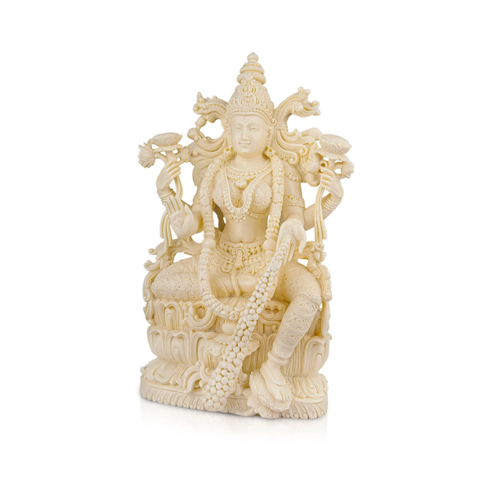 Lakshmi Idol - 15 x 4 Inches | Marble Dust Murti/ Lakshmi Murti for Pooja