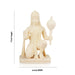 Anjaneya Statue - 7 x 4 Inches | Marble Dust Murti/ Sitting Hanuman Statue for Pooja - Fibre Murties