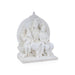 Shiv Family Murti - 8 x 6.5 Inches | Marble Dust Murti/ Shiva Family Statue/ Lord Shiva Family Idol for Pooja - Fibre Murties