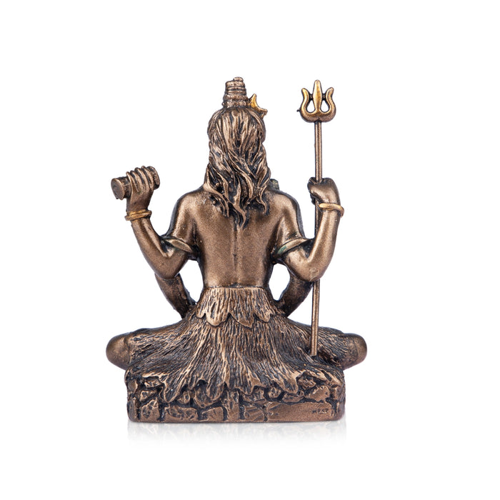 Shivan Statue - 3 x 2.5 Inches | Resin Statue/ Shiv Murti/ Shivan Idol for Pooja - Fibre Murties