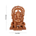 Ganesh Murti With Arch - 12 x 8 Inches | Wooden Statue/ Ganpati Murti/ Vinayaka Statue Sitting On Chowki for Pooja - Wooden Murties