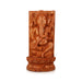 Ganesh Murti - 16 x 9 Inches | Wooden Statue/ Double Side Ganapati Idol/ Vinayagar Statue for Pooja - Wooden Murties
