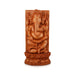 Ganesh Murti - 16 x 9 Inches | Wooden Statue/ Double Side Ganapati Idol/ Vinayagar Statue for Pooja - Wooden Murties
