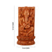 Ganesh Murti - 16 x 9 Inches | Wooden Statue/ Double Side Ganapati Idol/ Vinayagar Statue for Pooja - Wooden Murties