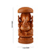 Chatri Ganesh Murti - 8 x 4 Inches | Wooden Statue/ Ganpati Murti/ Vinayaka Statue for Pooja - Wooden Murties