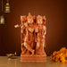Radha Krishna Murti - 12 x 7 Inches | Wooden Statue/ Radha Krishna Idol Standing On Chowki for Pooja - Wooden Murties