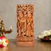Radha Krishna Murti - 15 x 7 Inches | Wooden Statue/ Radha Krishna Idol Standing Under Tree for Pooja - Wooden Murties
