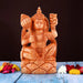 Anjaneya Statue - 8 x 5 Inches | Hanuman Statue/ Wooden Statue/ Hanuman Murti for Pooja/ 580 Gms - Wooden Murties