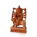 Durga Murti Sitting On Lion - 8 x 5 Inches | Wooden Statue/ Durga Idol/ Durga Statue for Pooja - Wooden Murties