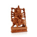 Durga Murti Sitting On Lion - 8 x 5 Inches | Wooden Statue/ Durga Idol/ Durga Statue for Pooja - Wooden Murties