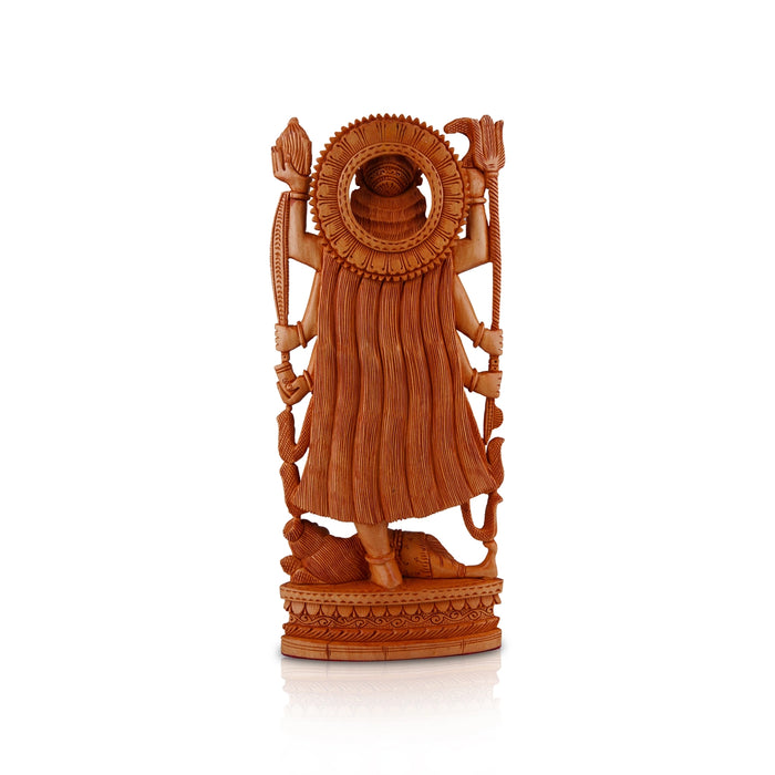 Kali Murti - 12 x 5 Inches | Kali Amman/ Wooden Statue/ Kali Statue for Pooja