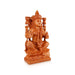 Laxmi Ganesh Murti Pair - 12 x 6 Inches | Sitting Lakshmi Ganesh Idol/ Wooden Statue/ Ganesh Lakshmi Murti for Pooja - Wooden Murties