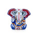 Painted Ganesh Murti - 5 x 2.25 Inches | Aluminium Vinayagar Statue/ Big Ear Ganesha Statue for Pooja - Aluminium Murties