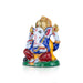 Ganesh Murti - 4 x 3.25 Inches | Aluminium Vinayagar Statue/ Sitting Ganesha Statue/ Painted Ganpati Murti for Pooja - Aluminium Murties