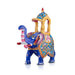 Elephant Statue - 4 x 4.5 Inches | Aluminium Ambari Elephant/ Painted Elephant Sculpture for Home Decor - Table Stand Accessories