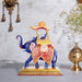 Elephant Statue - 8 x 7.5 Inches | Aluminium Ambari Elephant/ Painted Elephant Sculpture for Home Decor - Table Stand Accessories
