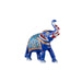 Elephant Statue - 4.5 x 4.5 Inches | Aluminium Trunk Up Elephant Sculpture/ Painted Elephant Idol for Home Decor - Table Stand Accessories