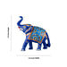 Elephant Statue - 4.5 x 4.5 Inches | Aluminium Trunk Up Elephant Sculpture/ Painted Elephant Idol for Home Decor - Table Stand Accessories
