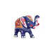 Elephant Statue - 1.5 x 2.5 Inches | Aluminium Trunk Up Elephant Sculpture/ Painted Elephant Idol for Home Decor - Table Stand Accessories