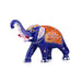 Elephant Statue - 3.5 x 5.5 Inches | Aluminium Trunk Up Elephant Sculpture/ Painted Elephant Idol for Home Decor - Table Stand Accessories