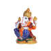 Ganesh Murti - 6 x 5 Inches | Aluminium Vinayagar Statue/ Sitting Ganesha Statue/ Painted Ganpati Murti for Pooja - Aluminium Murties
