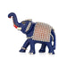 Painted Elephant Statue - 3 x 4.5 Inches | Aluminium Trunk Up Elephant Sculpture/ Stone Elephant Idol for Home - Table Stand Accessories