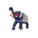 Painted Elephant Statue - 3 x 4.5 Inches | Aluminium Trunk Up Elephant Sculpture/ Stone Elephant Idol for Home - Table Stand Accessories