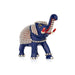 Painted Elephant Statue - 3 x 4.5 Inches | Aluminium Trunk Up Elephant Sculpture/ Stone Elephant Idol for Home - Table Stand Accessories