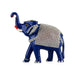 Painted Elephant Statue - 5 x 5.5 Inches | Aluminium Trunk Up Elephant Sculpture/ Stone Elephant Idol for Home - Table Stand Accessories