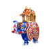 Elephant Statue - 3 x 2.5 Inches | Aluminium Ambari Elephant/ Painted Elephant Sculpture for Home Decor - Table Stand Accessories