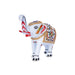 Painted Elephant Statue - 6 x 7 Inches | Stone Elephant Idol/ Aluminium Trunk Up Elephant Sculpture for Home - Table Stand Accessories